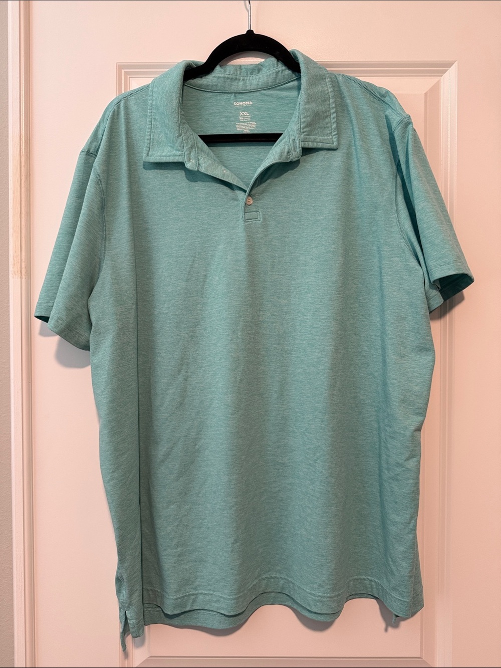 Sonoma Men's Teal Polo Shirt - Short Sleeve Classic
